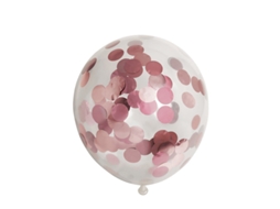Balões WEFIESTA Com Confete Metalizado Rose Gold 30 Cm