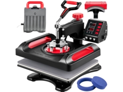 Prensa Térmica 5 Em 1 1000w Com Base 29x38cm Para Têxteis, Canecas E Bonés Tekmaquinas