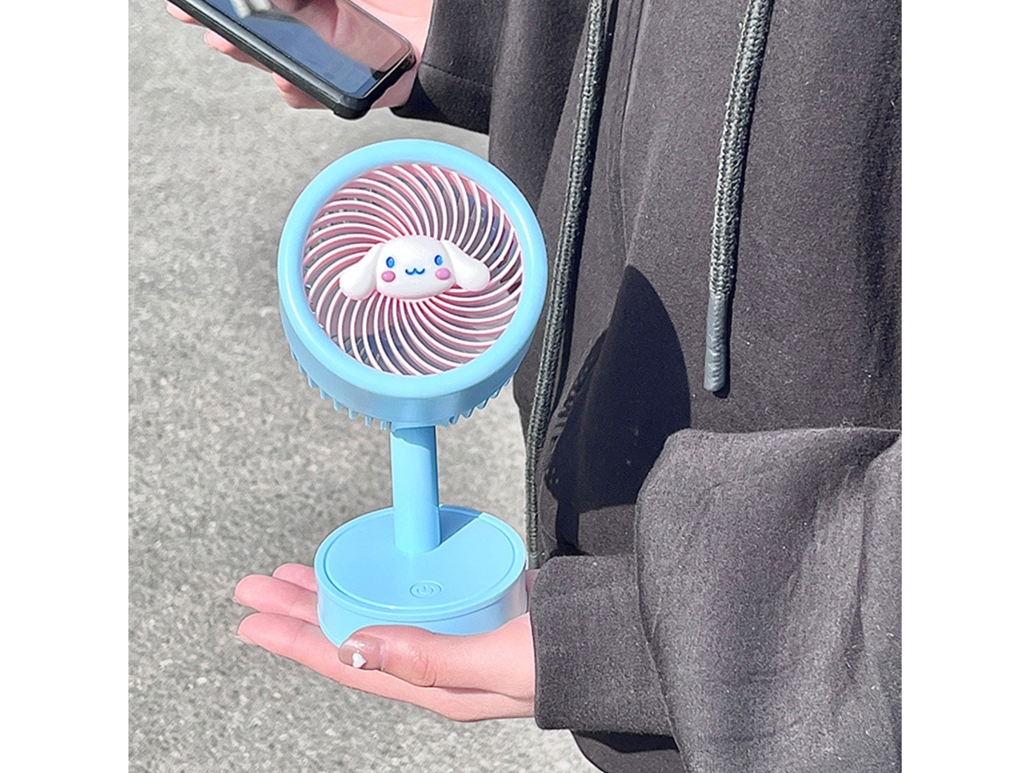 Laxiscreed: Pequeno Ventilador De Mesa Usb Recarregável Com 3 Configurações De Velocidade E Visual Bonito