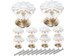 Doitool Conjunto De 10 Puxadores Cristal Acrílico Para Armários, Com Furo Único, Ideais Para Gavetas, Cozinhas E