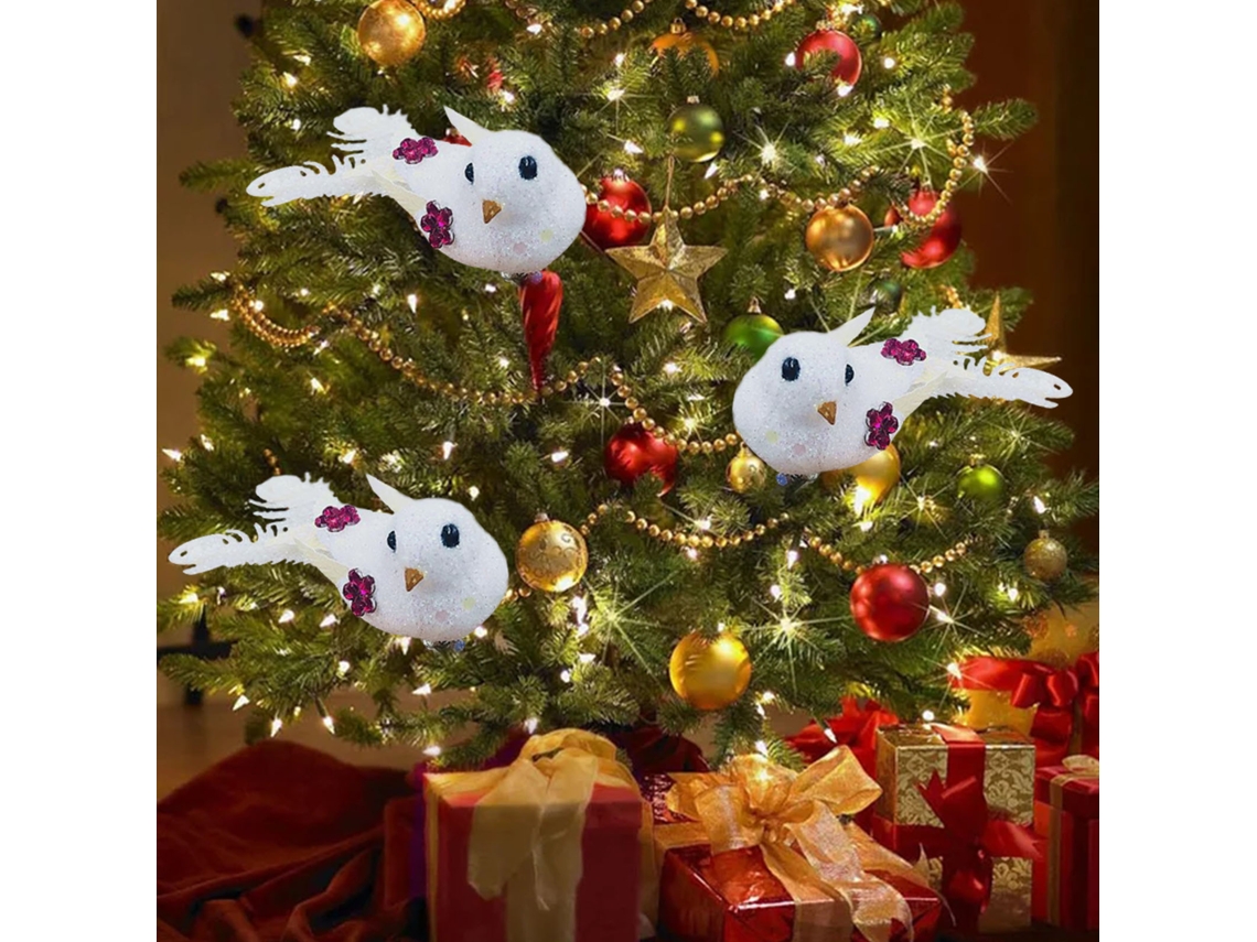 Pássaro De Espuma Simulado (comprado Em Pacotes De 4, Enfeite De Árvore De Natal) Eoocoo
