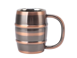 Caneca Para Cerveja E Chá Ergonômica De Alta Tecnologia, Multipropósito E De Dupla Parede Em Aço Inox Com Cor De Cobre Retrô Para Casa Other