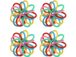 Tehaux 300 Anéis Plásticos Multicoloridos 20mm Para Filhário, Folhas Soltas, Fichas, Chaveiros E Organizadores Para