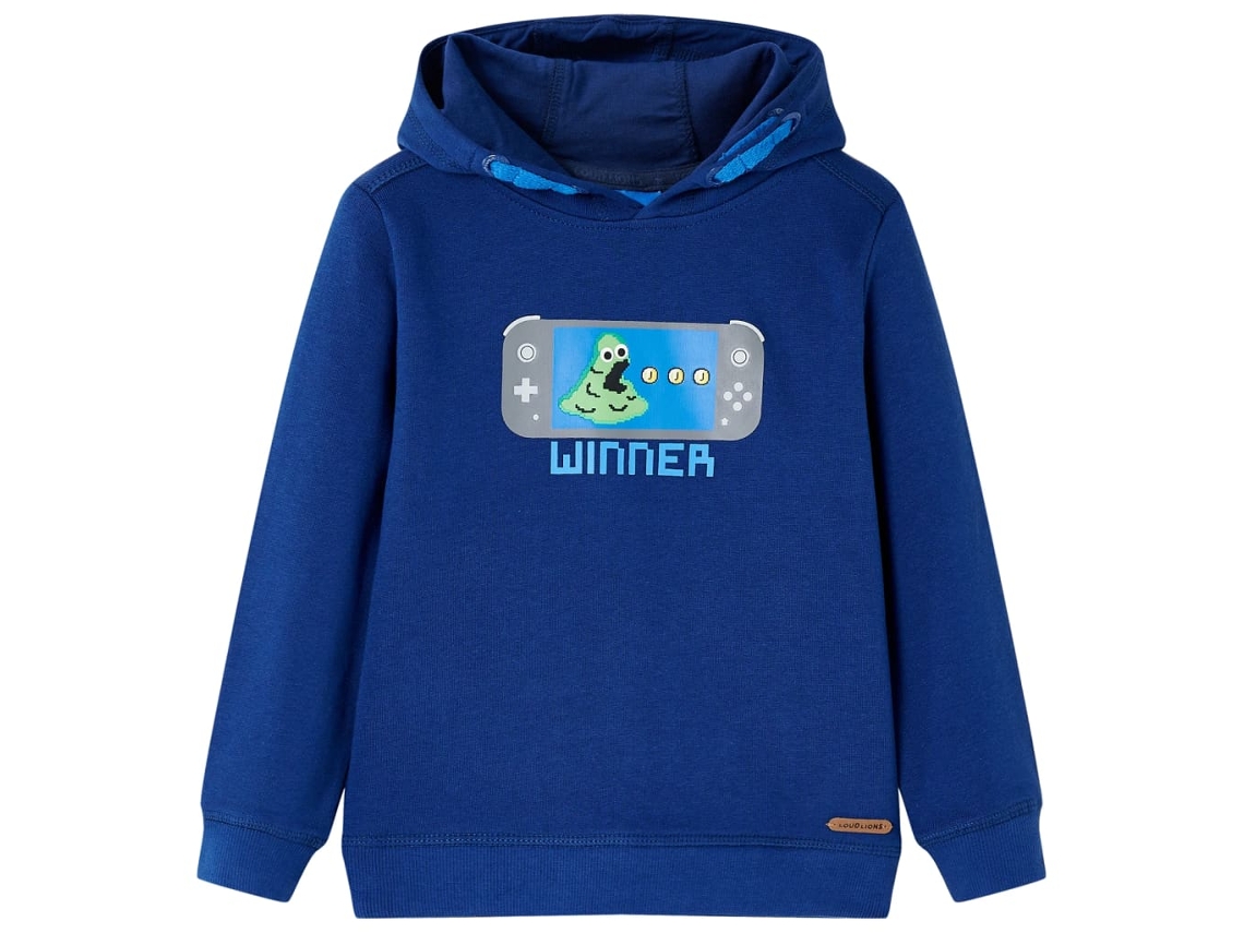 Sweatshirt Para Criança Com Capuz Azul-escuro 104