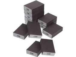 Conjunto De 12 Esponjas De Lixa Dupla Face, Blocos Abrasivos Flexíveis, Grão 120/120.
