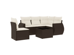 Garden Sofa Set, Garden Sofa Sets Vidaxl Marrom Rattan / Vime (n/a)