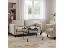 Vidaxl Mesa De Centro Carvalho Preto 70 X 50 X 51 Cm