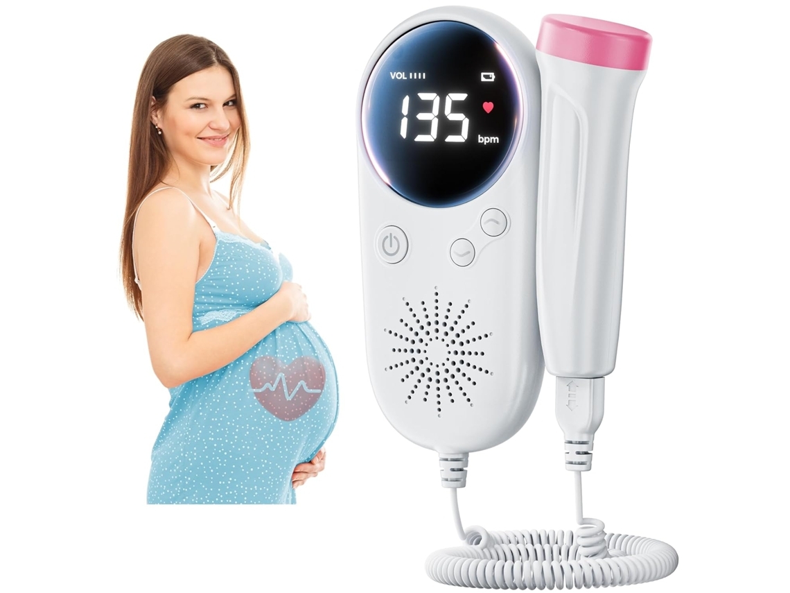 Fd 1 Doppler Fetal Grande Display Lcd Monitor De Batimentos Cardíacos Do Bebê De Bolso Yunzii