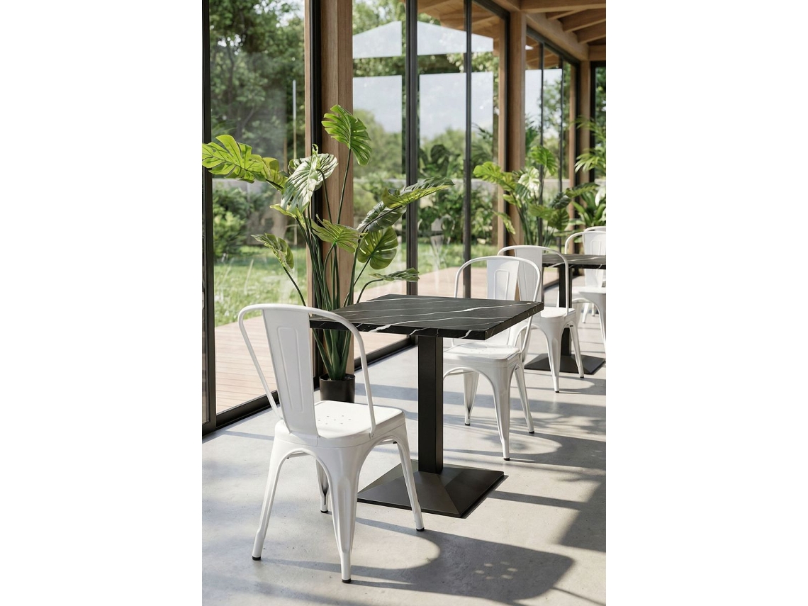 Mesa Kuat Black 60 Cm - Mármore Preto