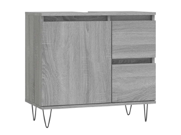 Armário de Wc Derivados de Madeira Sonoma Cinzento MAISON EXCLUSIVE (65x33x60 cm)