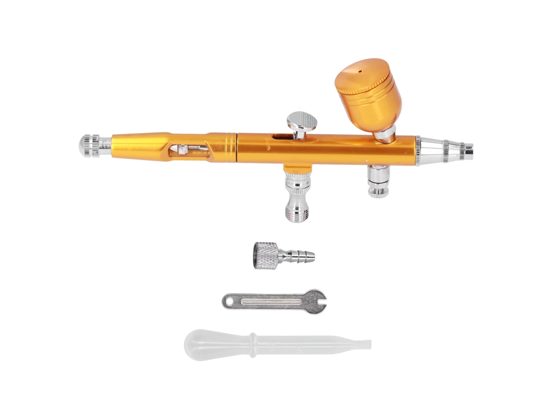 Pistola de Arte Airbrush Portátil, G1/8, Ouro, Maquilhagem, Unhas, Tatuagens