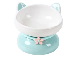 Tigela Elevada Basculante de Cerâmica para Gatos e Cães de Pequeno Porte, Ideal para Alimentação e Água. Solução Ergonômica AQUAFORGE