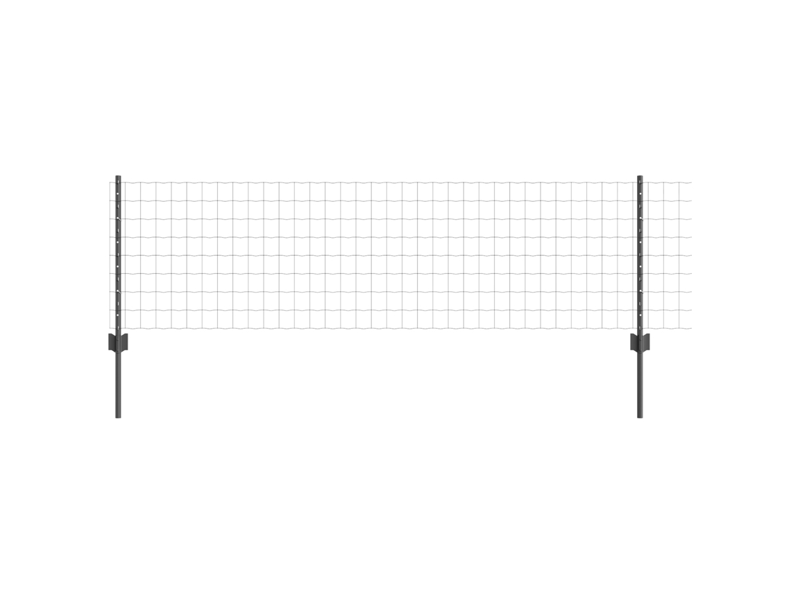 Conjunto 1 Barreira Externa Vidaxl Cinzento Aço (50 X 0,6 M)