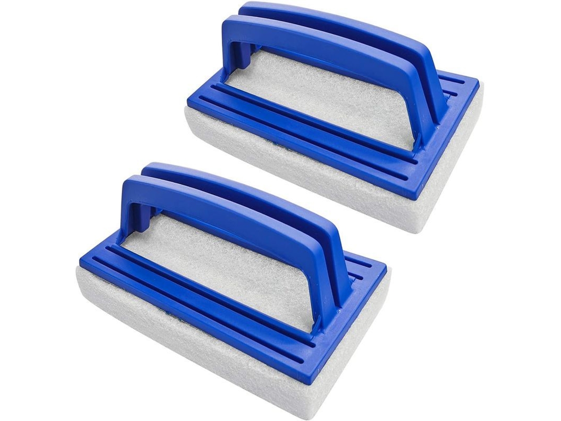 2 Escovas De Espuma Para Limpeza De Piscinas Linha De Água Pisos Parede Plástico