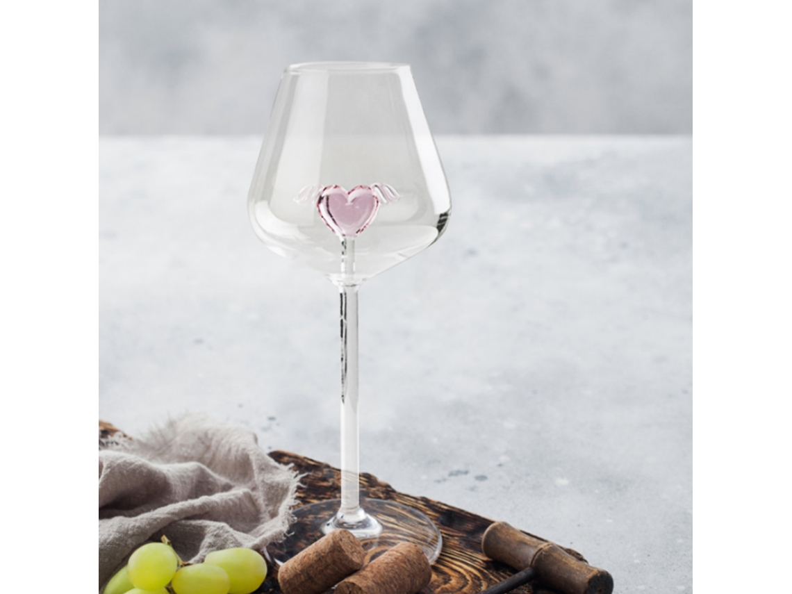Copo de Vinho Tinto LAXISCREED Coração 500ml 2 Unidades