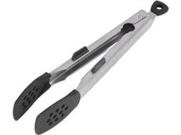 Pinça De Aço Inoxidável 304, Antiderrapante, Para Churrasco, 28cm Preta
