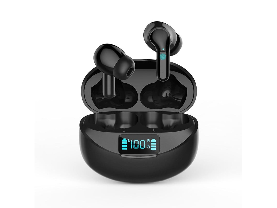 Auriculares Sem Intra Cvc AUJEZON Bluetooth À Prova de Água Preto
