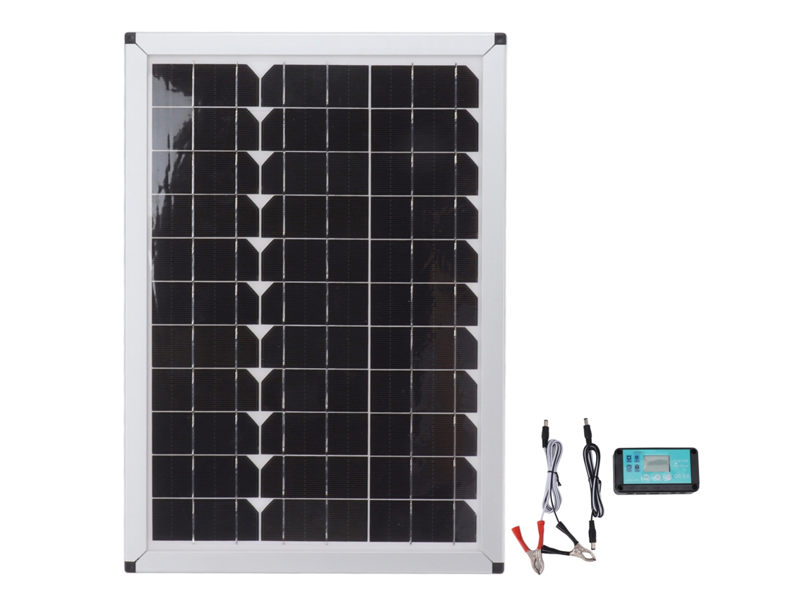 Kit carregador bateria painel solar 100W 18V silício monocristalino com controlador USB duplo para carro RV barco S/MARCA