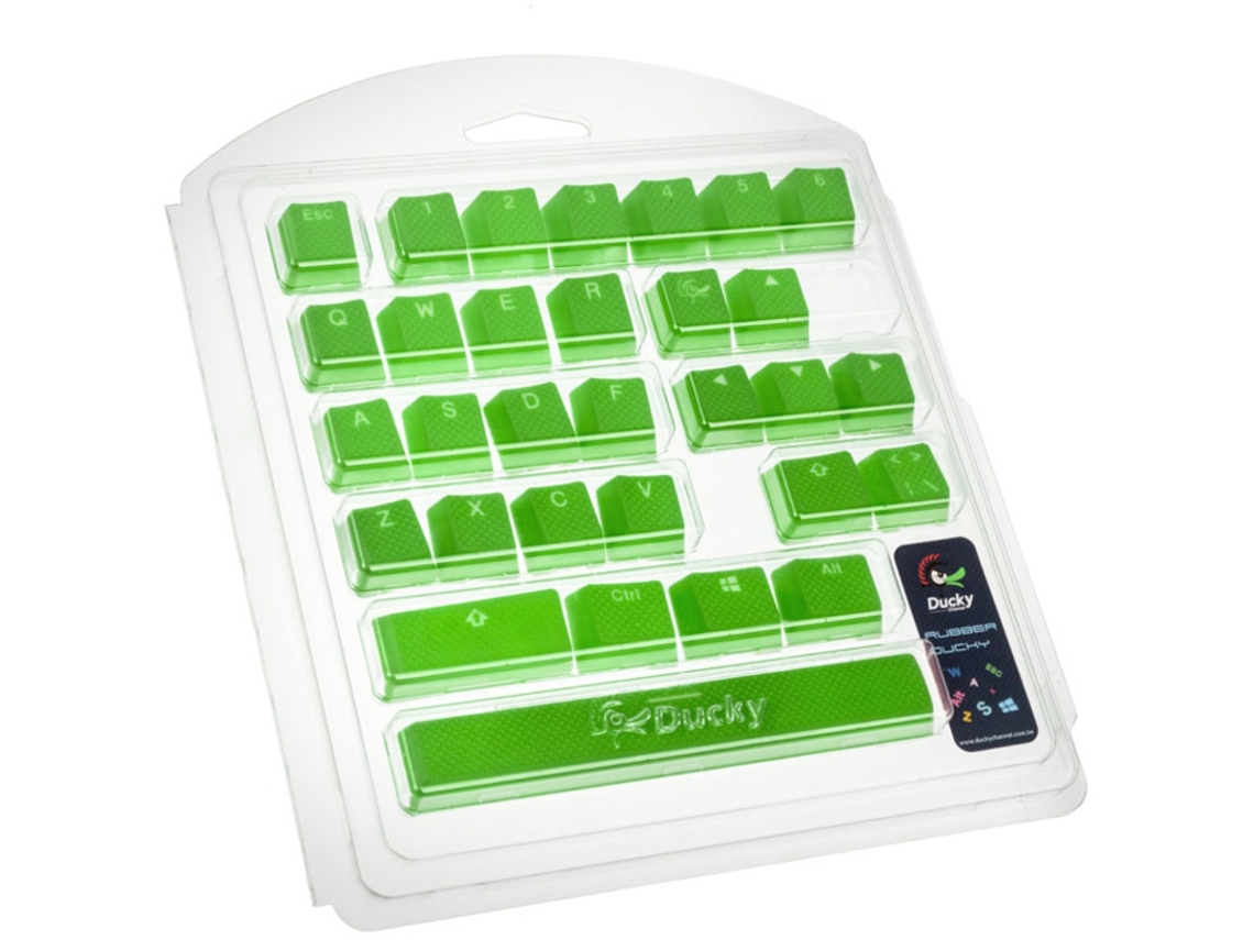 Conjunto de 31 Teclas de Borracha DUCKY Double Shot Backlight Verde