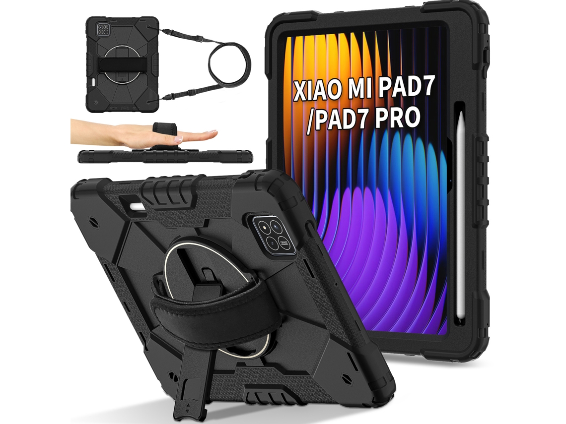 Capa Para Xiaomi Pad 7 Pro 11,2 Polegadas Com Proteção Total E Compartimento Para Caneta Cuich (preto)