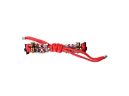 Pulseira Trançada Ajustável com Contas para Mi Band 8pro Vermelha
