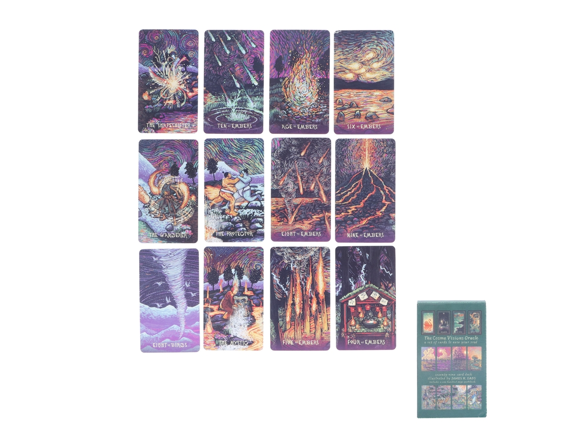 2026 78 Barajas Oracle Tarot Cosma Visions En Inglés para Adivinación Y Juego de Cartas de Pronóstico Del Futuro