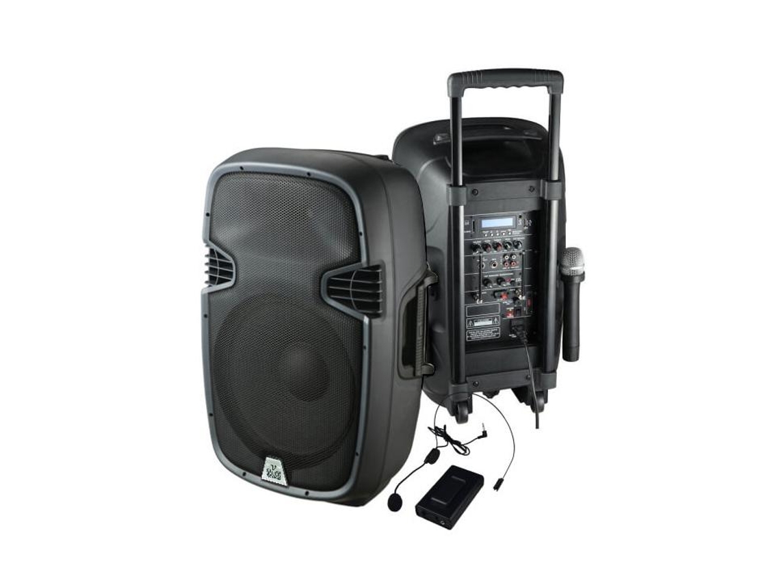 Coluna Profissional Amplificada 12" 400W C/Usb, Bt,Bateria