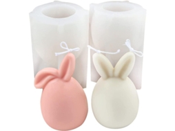 2 Moldes De Silicone Coelho Da Páscoa, Moldes De Velas Coelho 3d Reutilizáveis, Antiaderentes Laváveis