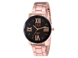 Relógio de Pulso de Quartzo com Pulseira de Aço Estilo Simples Painel Redondo J41 4