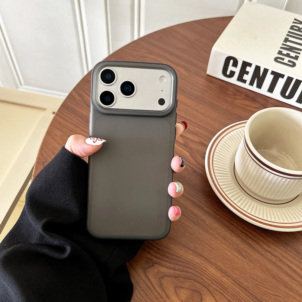 Capa Transparente Para Iphone 12 Na Cor Candy, Feita De Silicone Fosco Transparente.