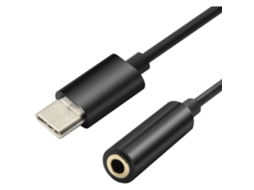 Cabo de Áudio AQUAFORGE Ph26 para USB Tipo C, preto, compatível com Oneplus Nord