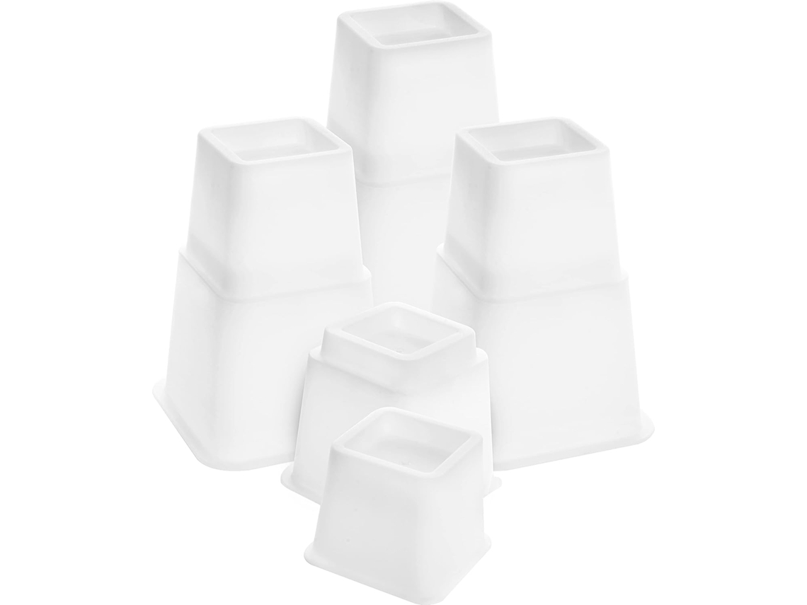 Pés Ajustáveis ​​para Móveis Utopia Bedding Para Cama , Elevação Resistente Para Sofá E Mesa Suporta Até 0,7 Kg (branco) Slowmoose (conjunto De 8)