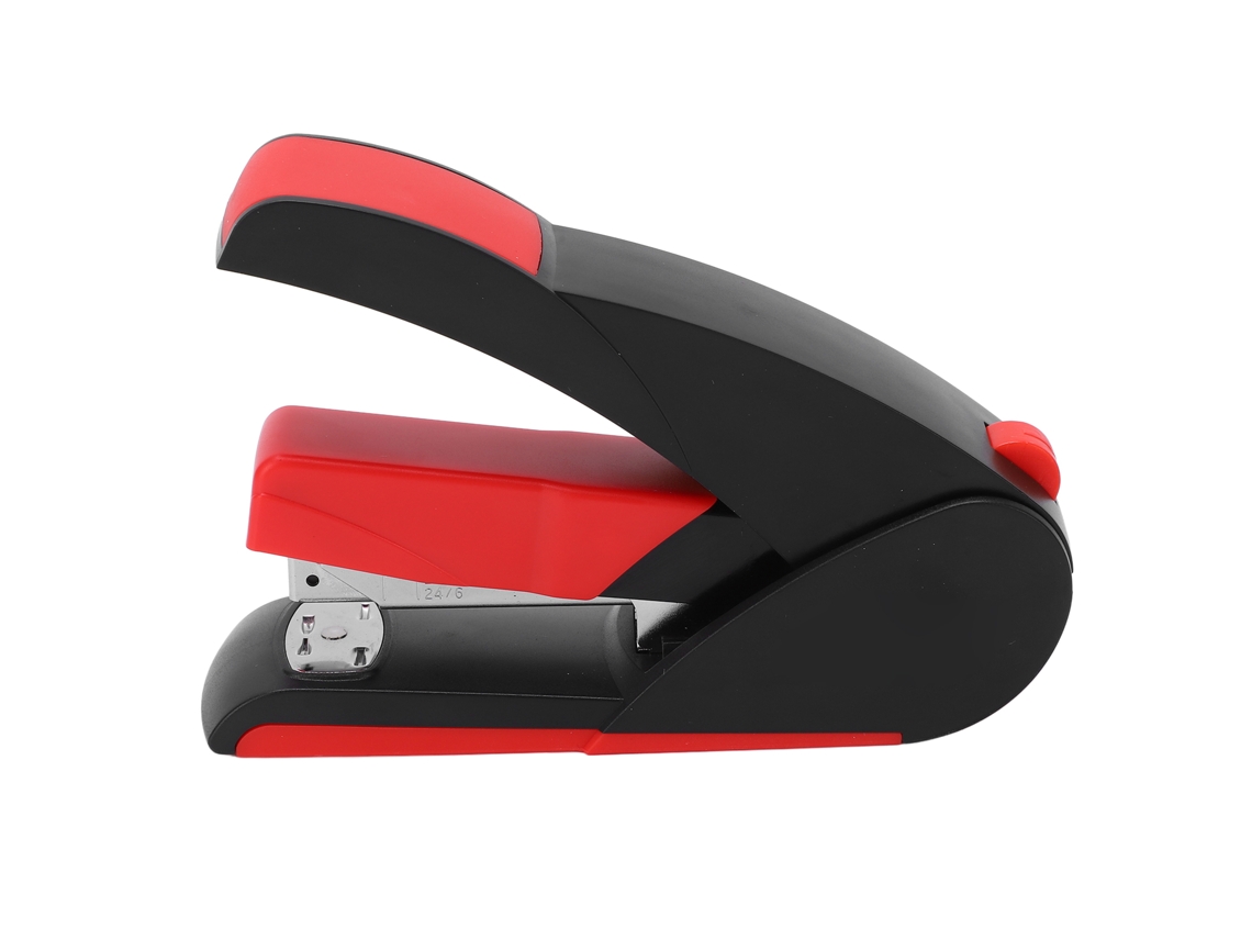 Grapadora Portátil Ergonômica 20 Folhas 100 Clavijas Para Escritório Escritório 5652 Preto Vermelho