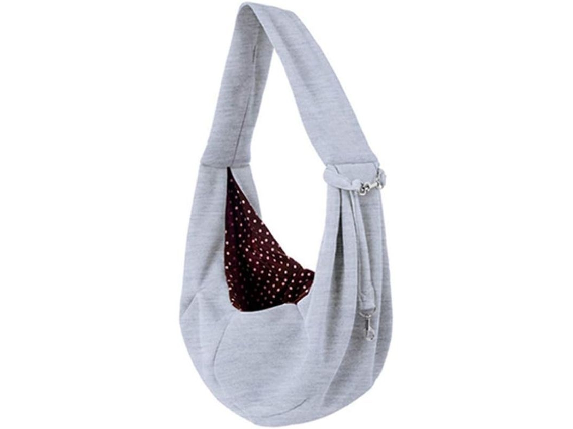 Bolsa Transportadora para Gatos e Cães, Ombro, Cinza, Pontos Vermelhos | S/MARCA