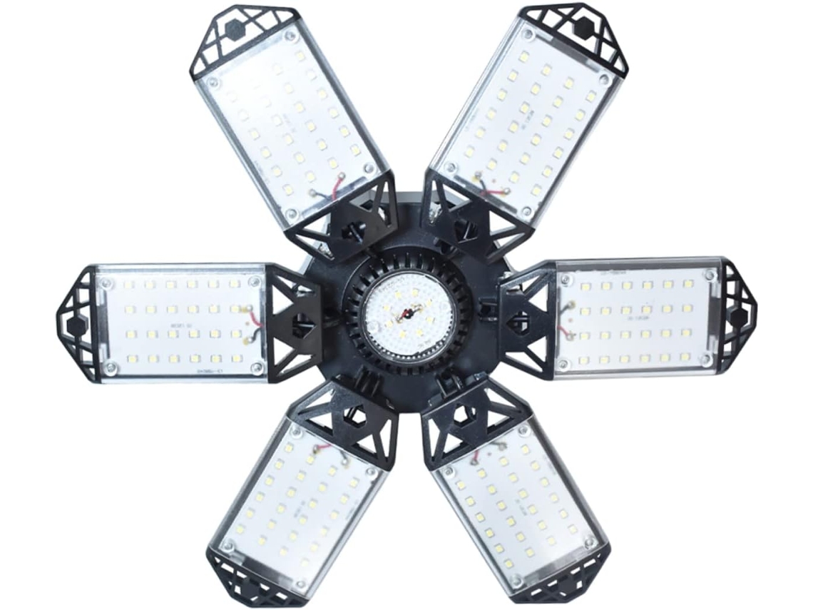 Luminária De Teto Led De Alta Eficiência Energética Para Garagem, Com Brilho Intenso, Ideal Para Oficinas Externas.