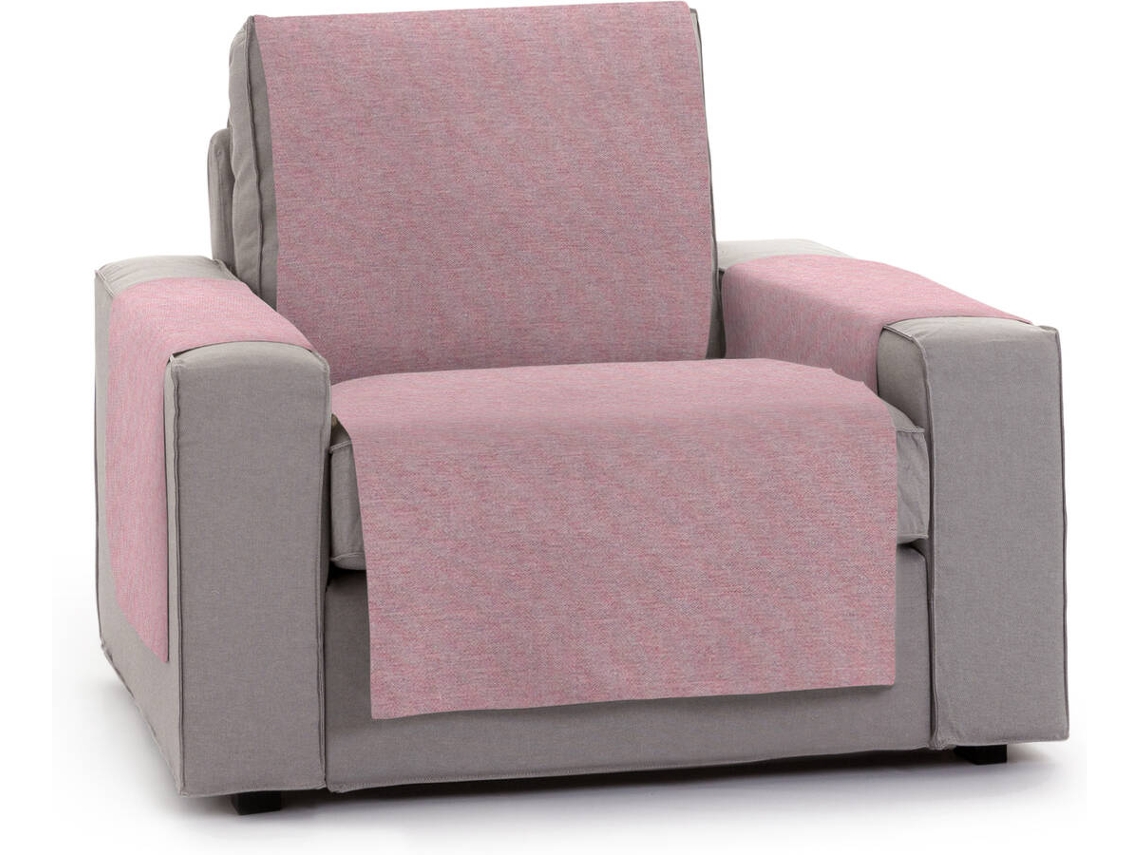 Capa de Poltrona EYSA Prática Premium Valeria Tecido Elástico (55 x 80 x 220 cm - Poliéster e Algodão - Rosa)
