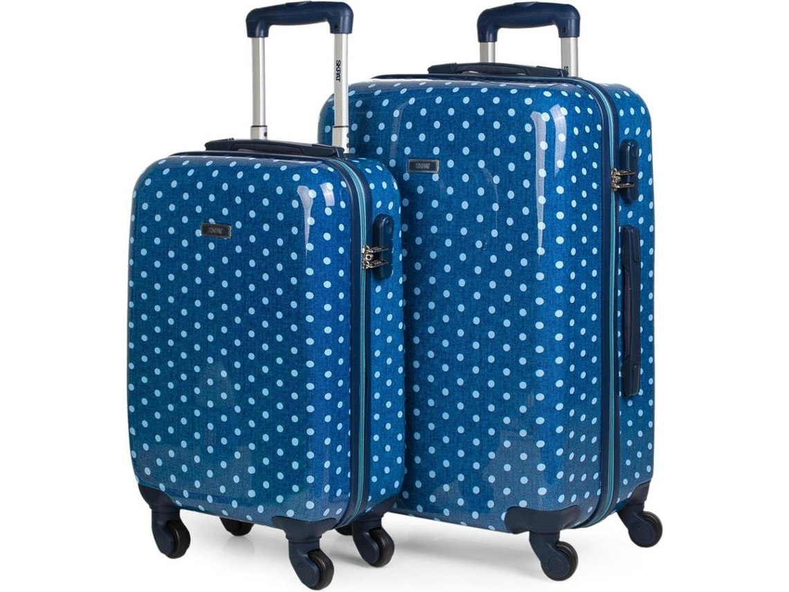 Conjunto de Malas de Viagem SKPAT Estampado Azul (70 L)