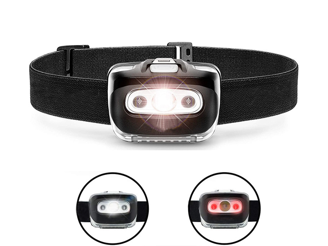 Mini Holofote com Proteção Antirreflexo, 3 Leds Xpg, 3w+ 2 Lâmpadas Vermelhas, 3aaaled BRILVIBERA