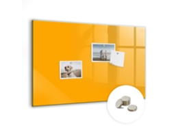 Quadro Magnético De Parede Amarelo Dourado Para A Cozinha Espelharte (60x40 Cm)
