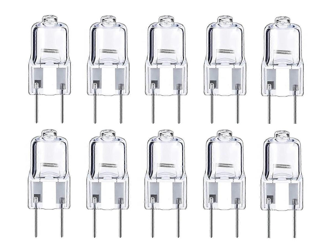Lurelia Pack De 10 Lâmpadas Halógenas Gy6.35 20w 12v 2700k, Branca Quente, Regulável, Cápsula Transparente