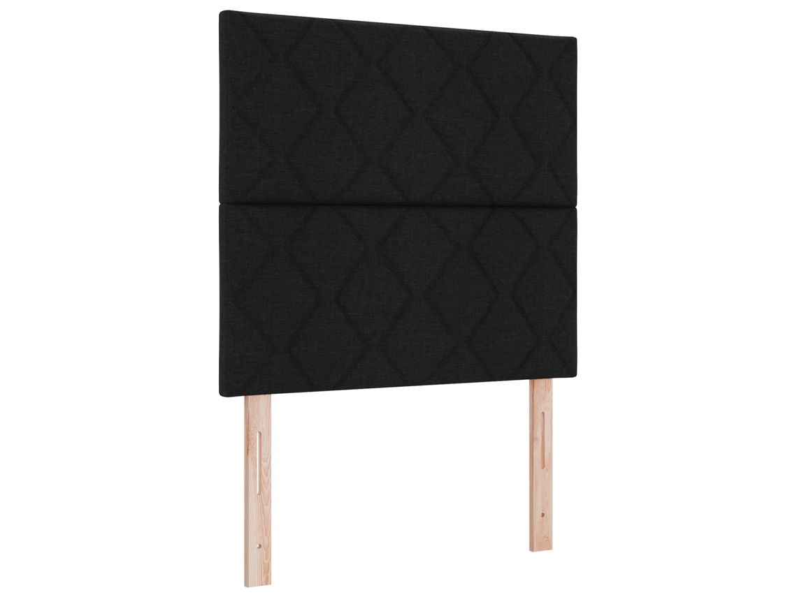 Conjunto 1 Cama Box Vidaxl Preto Tecido (120 X 190 Cm)