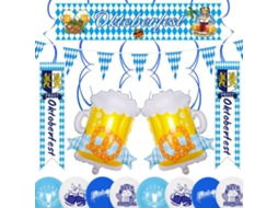 Ats conjunto de Decoração com Balões para Oktoberfest Festa Decoratsiva Bandeira da Baviera Balões Decorações Suspensas Festival de Cerveja da Baviera