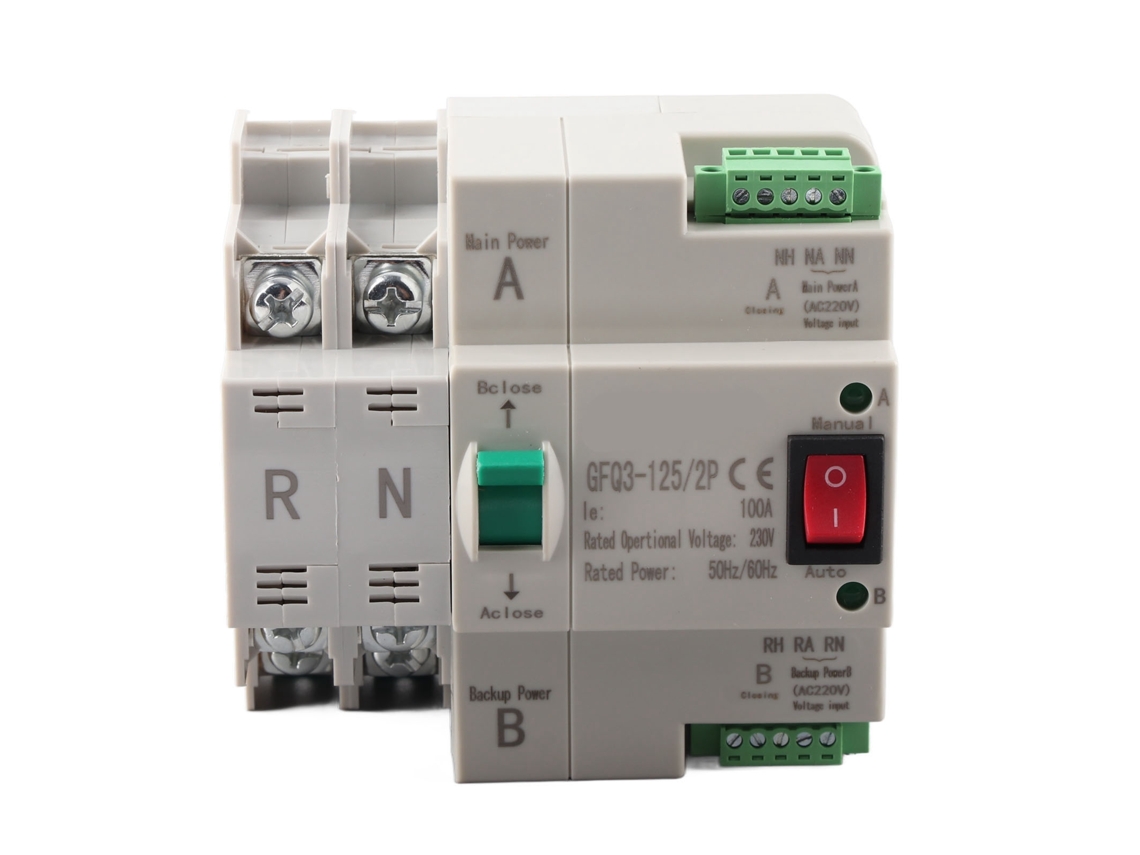 MARCA interruptor de transferência automática de dupla potência 2p de comutação rápida pc ca 230v para lar e fábrica