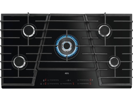 Placa de Gás AEG HVB95450IB (Gás Natural - 88 cm - Preto)