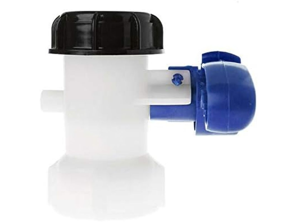 Válvula Mariposa Para Tanque Ibc Hasta 1000 L Con Adaptador Para Brida Dn40 (62 Mm, Polipropileno)