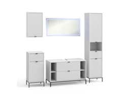 Conjunto de Mobiliário para Casa de Banho VICCO 5 Peças Carvalho Viking com Espelho