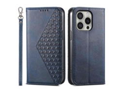 Capa Tipo Carteira Para Iphone 16 Pro Com Estampa De Couro Pu E Capa Flip