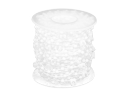 Cordão de Pérolas para Cortina Vertical 10m em Ferro e Pom Branco