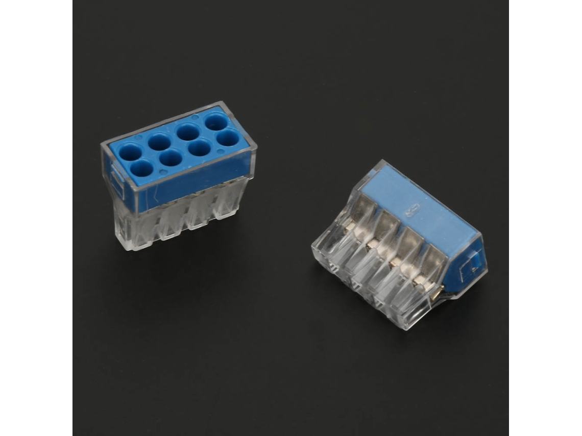 Laxiscreed Conector De Fios Push-in De 8 Pinos Para Terminais, Pack De 100 Unidades