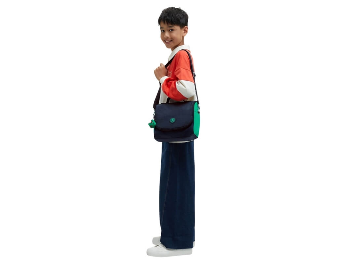 Lancheira Térmica Kipling New Kichirou Blue Green Block